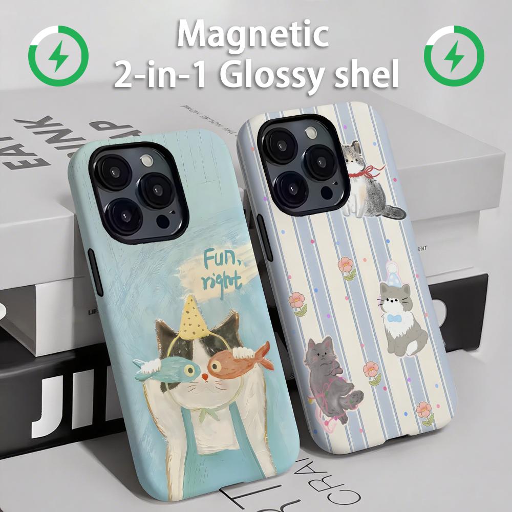 Phone Cases Xs Iphone - Coque de téléphone magnétique 2 en