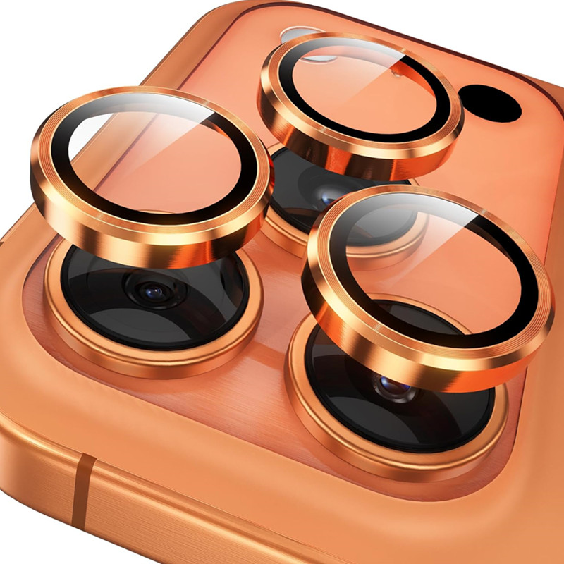 Phone Cases Orange - Protection d'objectif d'appareil photo en verre