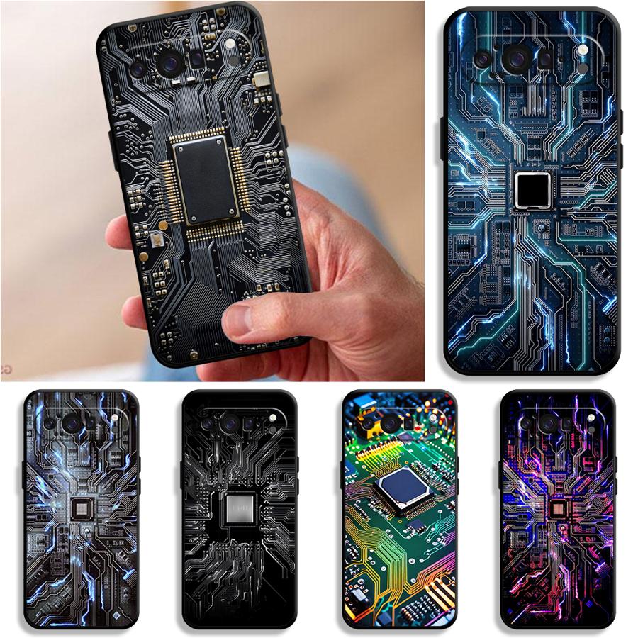 Phone Cases Pixel 10 Pro - Coque de téléphone rétro motif circuit