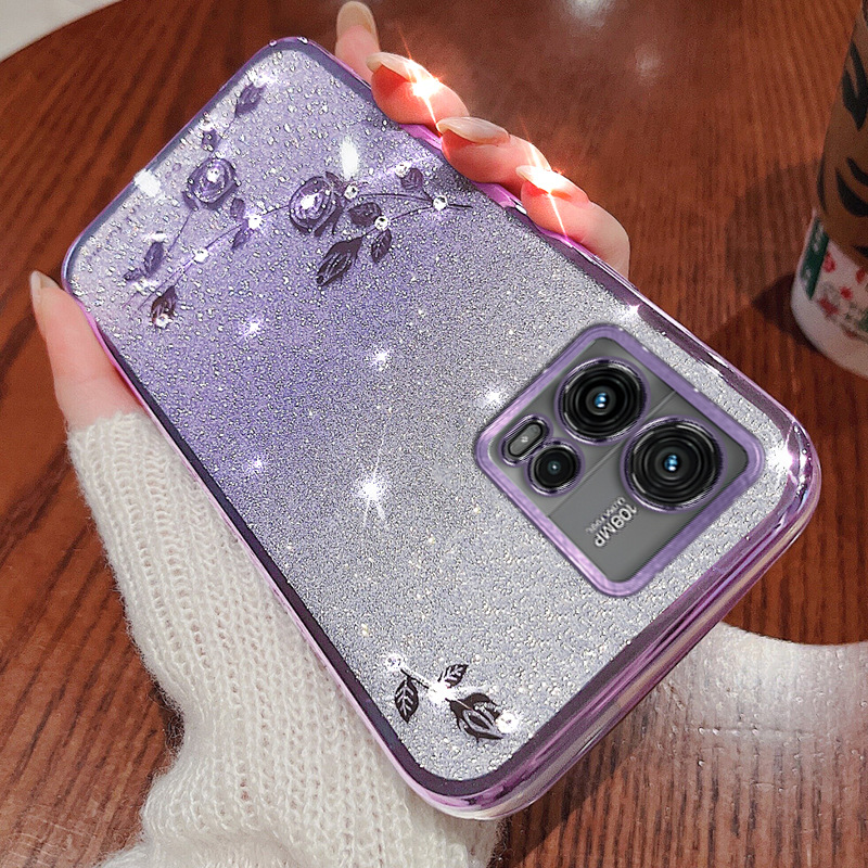 Coque florale plaquée pour Mot - Phone Cases Motorola Edge 2025 avis et prix